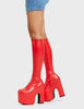 Awkward Chunky Platform Knee High Boots