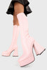 Black Swan Platform Knee High Boots