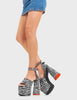 Don't Cross Me Platform Sandals