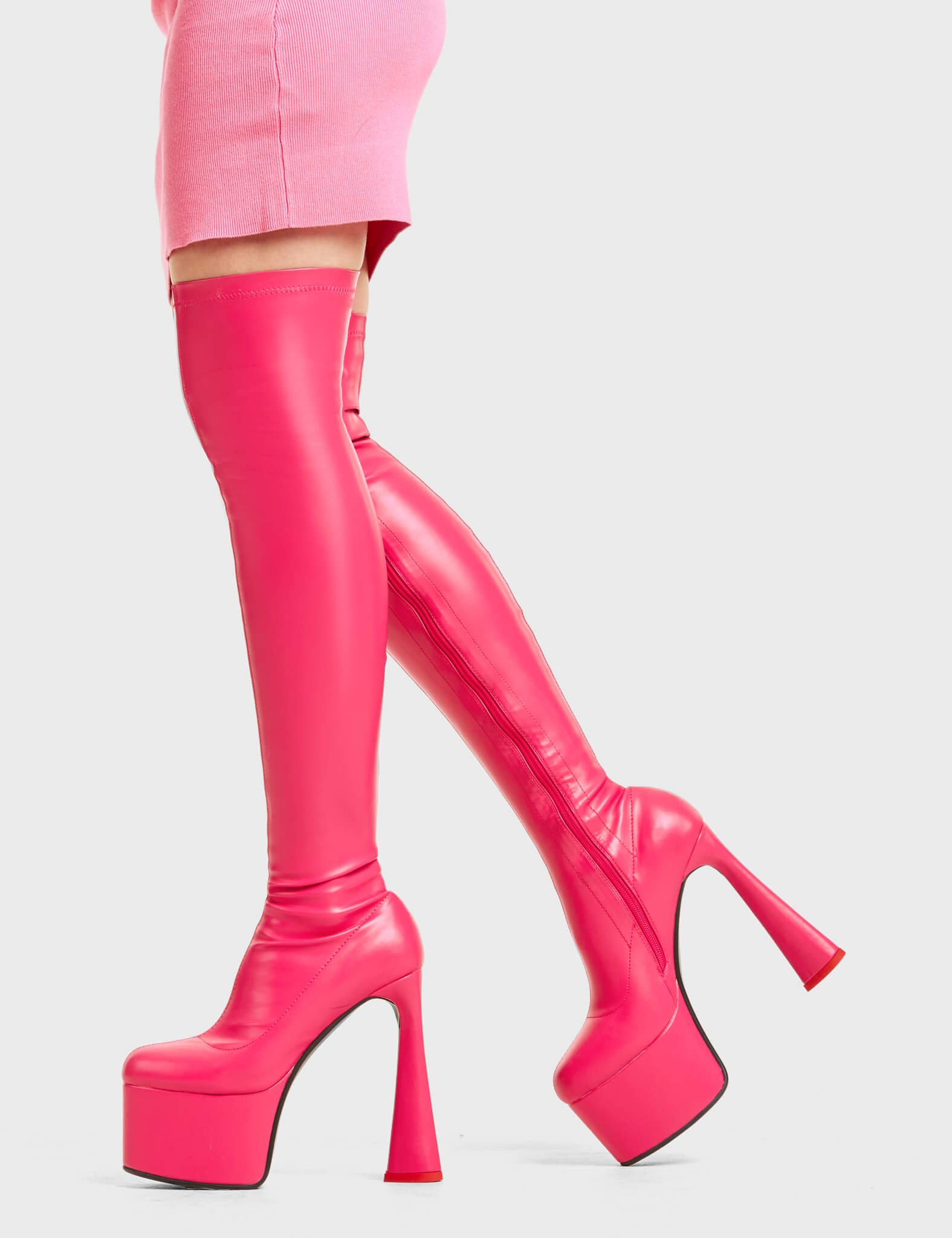 Answer Platform Thigh High Boots – LAMODA AUS