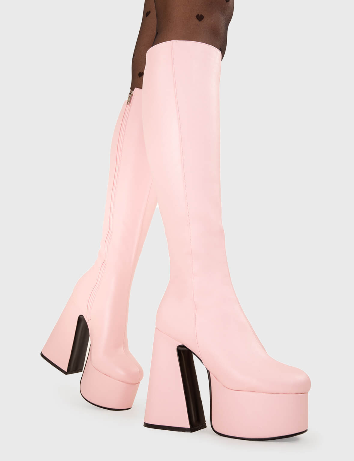 Hate You Wide Calf Platform Knee High Boots – LAMODA AUS