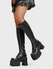 On Ropes Chunky Platform Knee High Boots