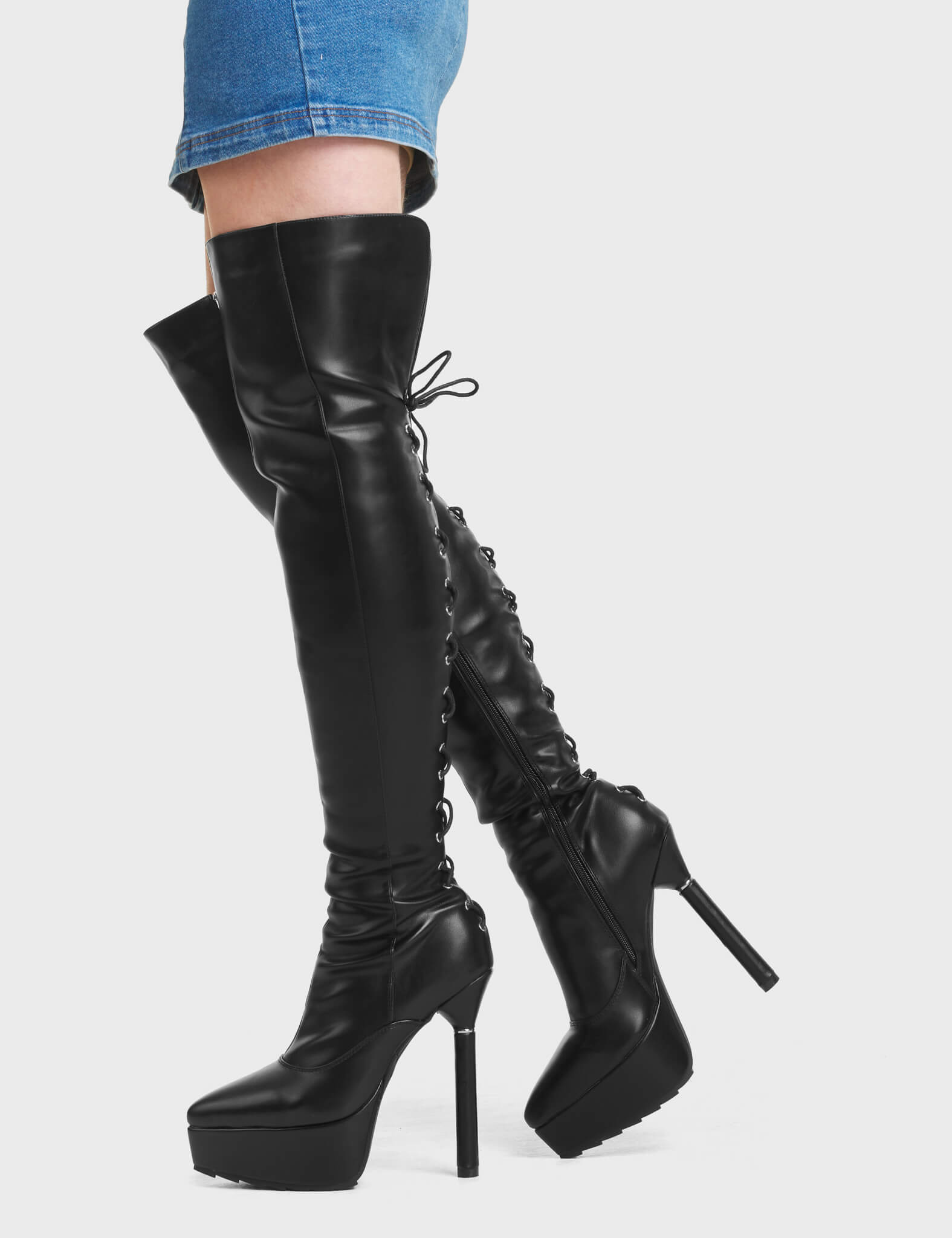 Transmit Platform Thigh High Boots – LAMODA AUS